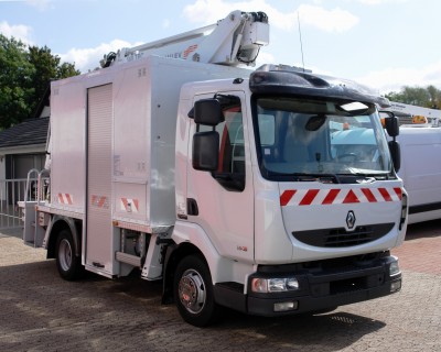 Renault Midlum 180DXi nacelă pe camion EN-140-TPC 14m Sarcina coșului 200kg Unitate electrică Climatizor EURO5